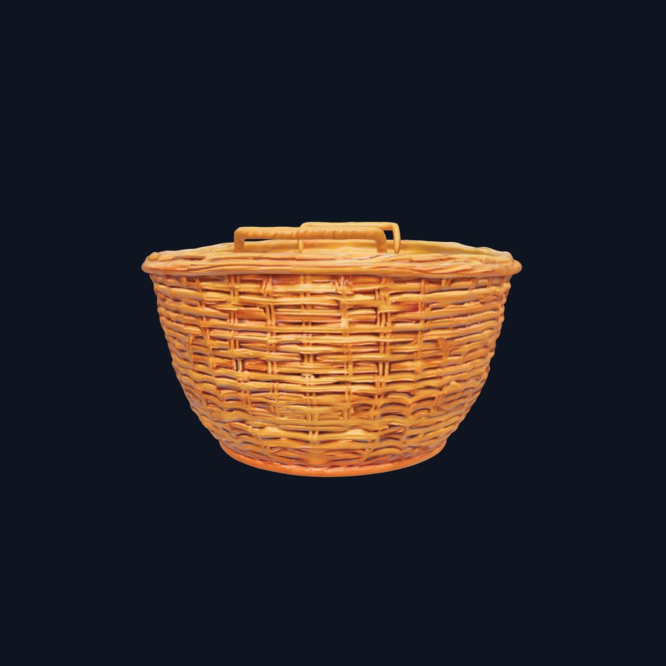 Realistic Woven Basket Model Pack